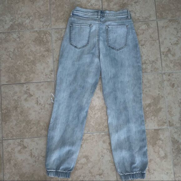 REWASH Distressed/Destroyed Jogger-Style Denim Jeans Size 5/27  - Picture 5 of 7